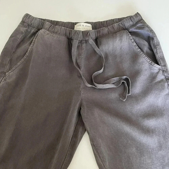 Anthropology Cloth & Stone Women XS Gray Tencel Pull on Jogger Pants Comfy - Picture 4 of 13
